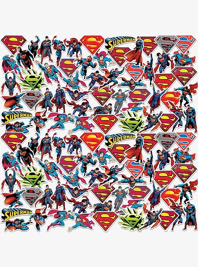 DC Comics Superman Character Poses 100ct Vinyl Stickers Variety Pack