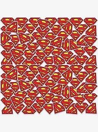 DC Comics Superman Shield Logo 100ct Vinyl Stickers Variety Pack