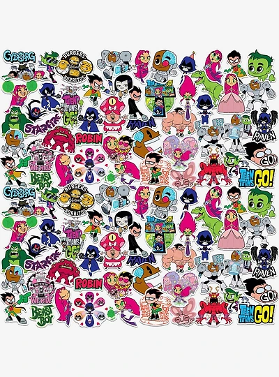 Teen Titans Go! 100ct Vinyl Stickers Variety Pack
