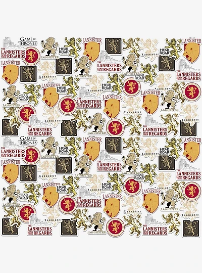 Game of Thrones House Lannister 100ct Vinyl Stickers Variety Pack