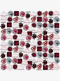 Game of Thrones House Targaryen 100ct Vinyl Stickers Variety Pack