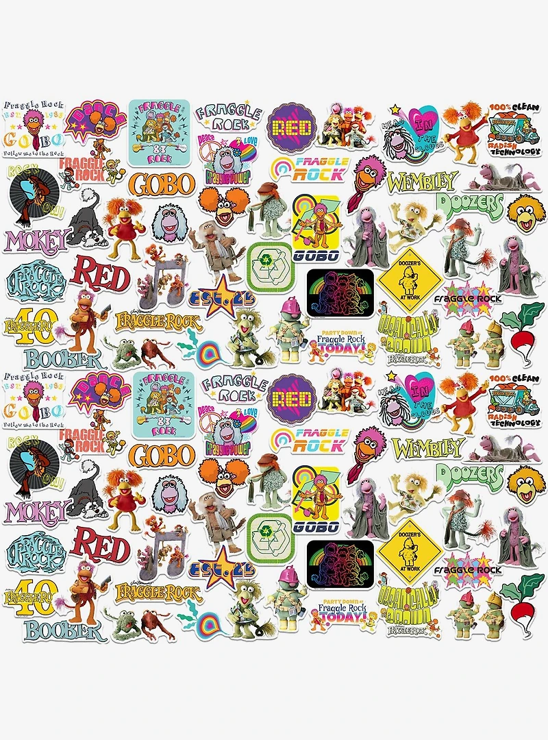 Fraggle Rock 100ct Vinyl Stickers Variety Pack