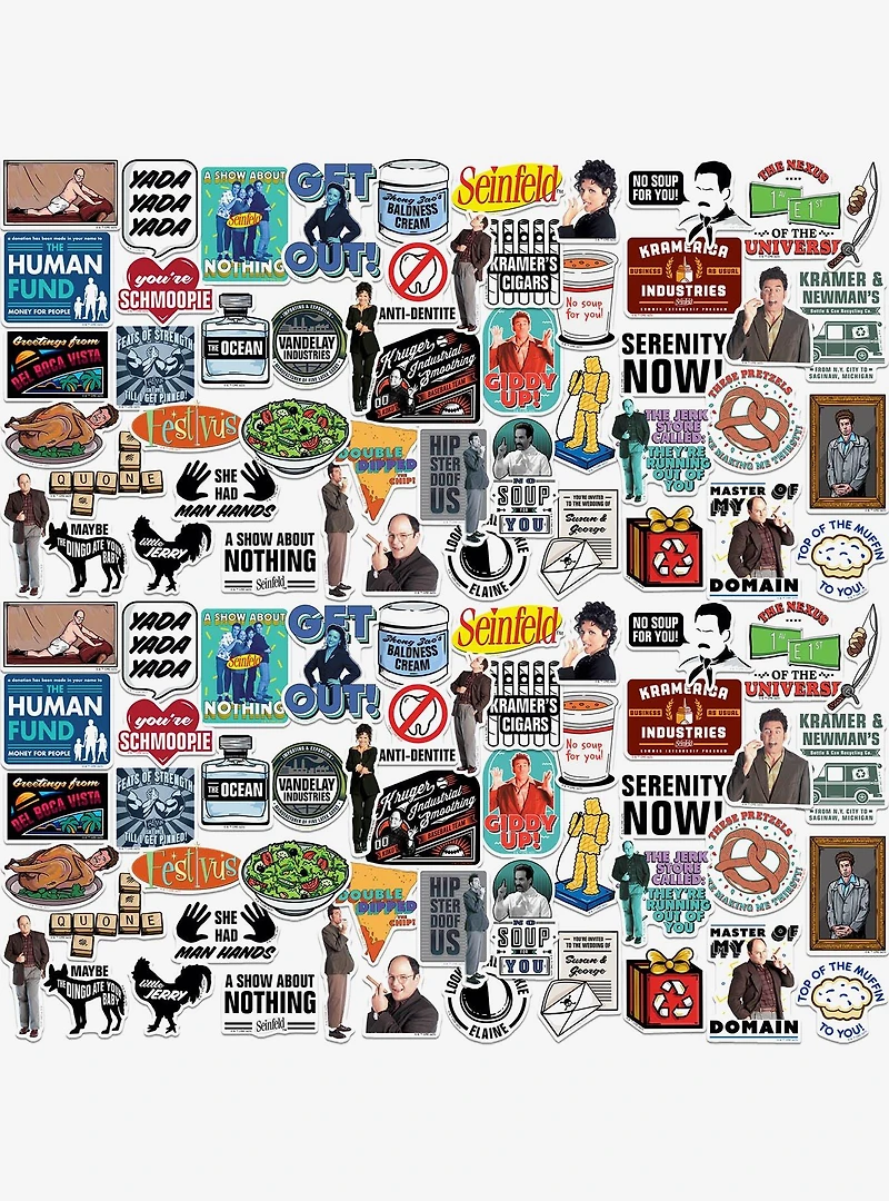 Seinfeld 100ct Vinyl Stickers Variety Pack