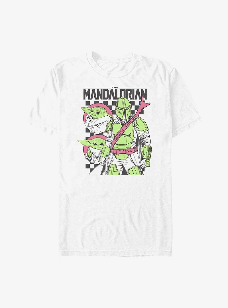 Star Wars The Mandalorian Mando Checkered T-Shirt
