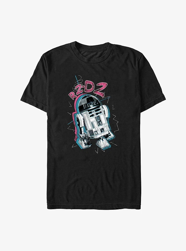 T-shirt Vintage Star Wars R2-D2 Rouge - Taille 2XL - Coton - Années 80 - Occasion Très Bon état