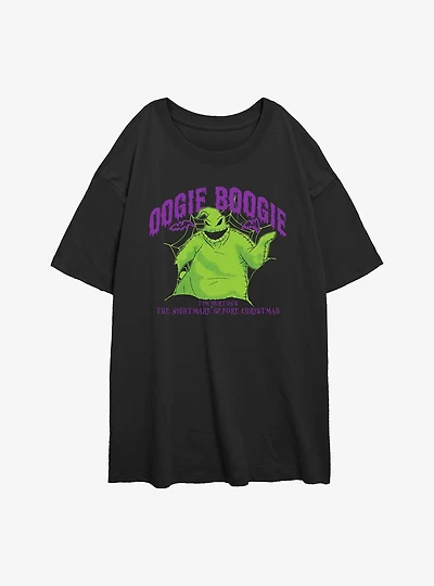 Disney The Nightmare Before Christmas Collegiate Oogie Womens Oversized T-Shirt