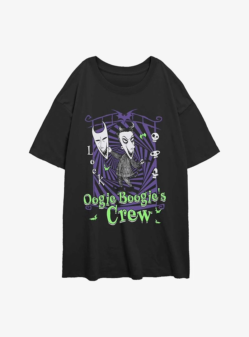 Disney The Nightmare Before Christmas Boogies Crew Lock Womens Oversized T-Shirt