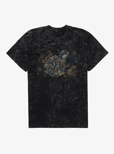 Harry Potter Hogwarts Collage Mineral Wash T-Shirt