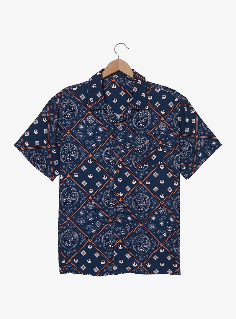 Star Wars Rebel Alliance Paisley Print Woven Button Up — BoxLunch Exclusive