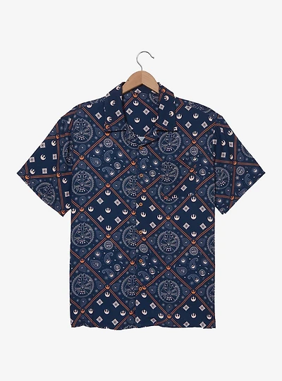 Star Wars Rebel Alliance Paisley Print Woven Button Up — BoxLunch Exclusive