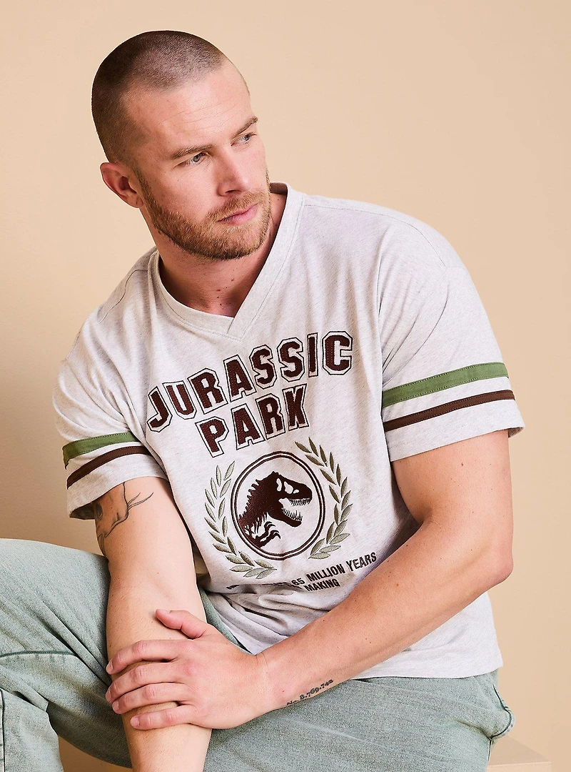 Jurassic Park Logo Embroidered T-Shirt - BoxLunch Exclusive