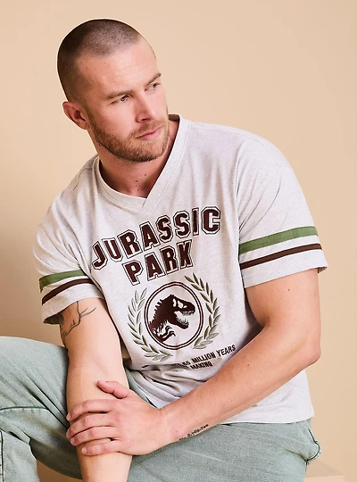Jurassic Park Logo Embroidered T-Shirt - BoxLunch Exclusive