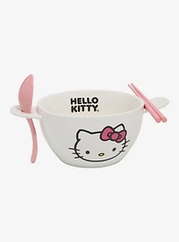 Sanrio Hello Kitty Portrait Ramen Bowl with Spoon & Chopsticks