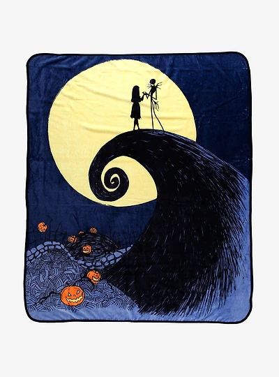 Disney The Nightmare Before Christmas Spiral Hill Scene Throw Fleece Throw - BoXLunch Exclusive