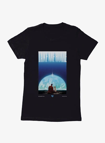 DC Superman Krypto Poster Take Me Home Womens T-Shirt