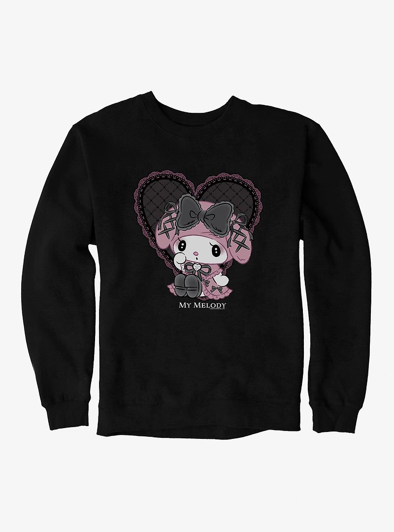 My Melody Lacey Black Heart Sweatshirt