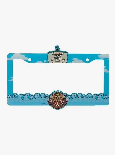 One Piece Thousand Sunny Waves License Plate Frame