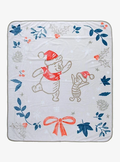 Disney Winnie the Pooh Holiday Scene Fleece Throw - BoxLunch Exclusive
