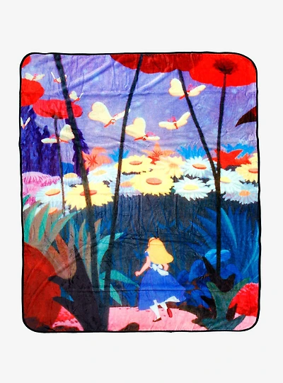 Disney Alice in Wonderland Flower Field Throw — BoxLunch Exclusive