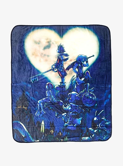 Disney Kingdom Hearts Group Portrait Night Scene Throw - BoxLunch Exclusive