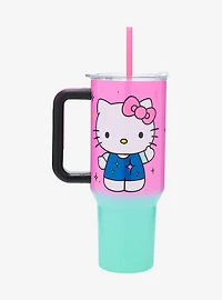 Sanrio Hello Kitty Sparkle Ombré Straw Tumbler with Handle