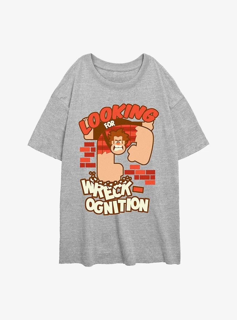 Disney Wreck It Ralph Looking For Wreck-Ognition Womens Oversized T-Shirt