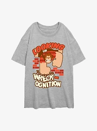 Disney Wreck It Ralph Looking For Wreck-Ognition Womens Oversized T-Shirt