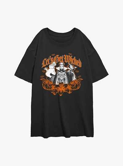 Disney Villains Lets Get Wicked Womens Oversized T-Shirt