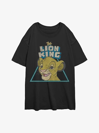 Disney The Lion King Simba Triangle Womens Oversized T-Shirt