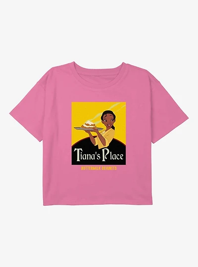 Disney the Princess And Frog Buttermilk Beignets Youth Girls Boxy T-Shirt