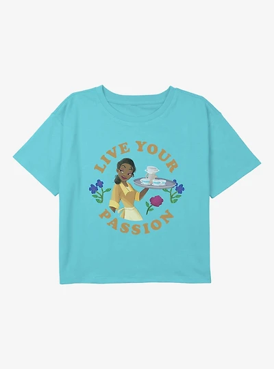 Disney The Princess And Frog Live Your Passion Youth Girls Boxy T-Shirt