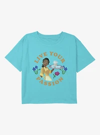 Disney The Princess And Frog Live Your Passion Youth Girls Boxy T-Shirt