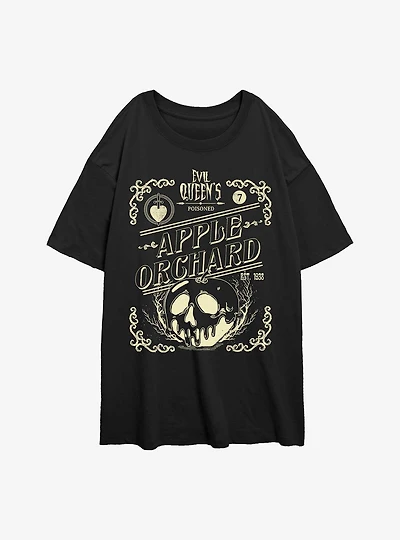 Disney Villains Evil Queen Apple Ochard Womens Oversized T-Shirt
