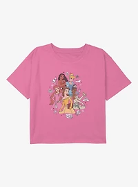 Disney Princesses Dream Team Assemble Youth Girls Boxy T-Shirt