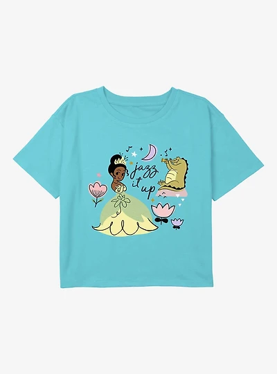 Disney The Princess And Frog Jazz It Up Youth Girls Boxy T-Shirt