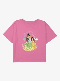 Disney Princesses Born To Dream Youth Girls Boxy T-Shirt