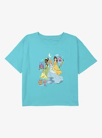 Disney Princesses Dreamers Youth Girls Boxy T-Shirt