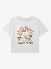 Disney The Lion King Dsny Go Explore Youth Girls Boxy T-Shirt