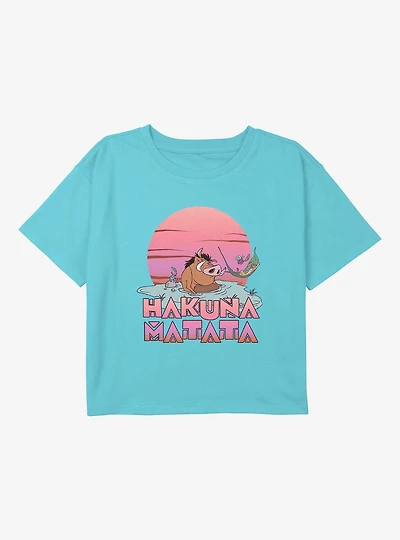 Disney The Lion King Hakuna Matata Vacay Youth Girls Boxy T-Shirt