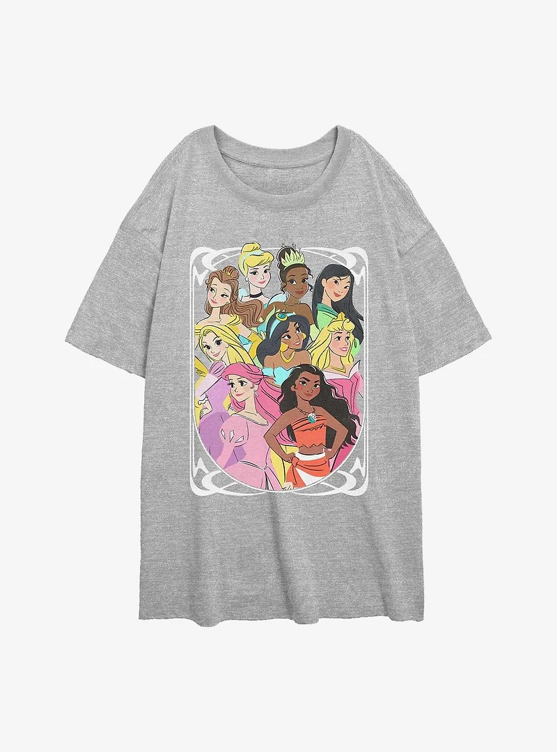 Disney Princesses Fancy Princess Womens Oversized T-Shirt