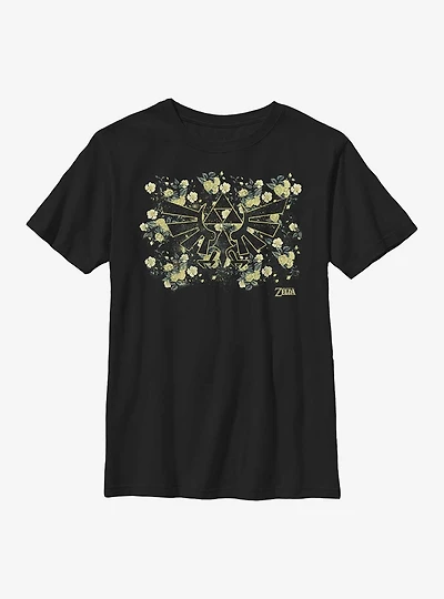 The Legend Of Zelda Hyrule Floral Youth T-Shirt