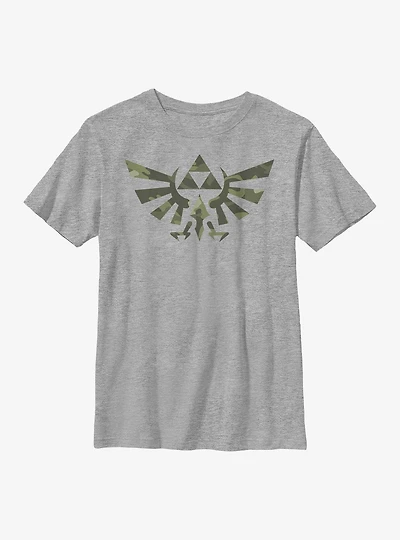 The Legend Of Zelda Camo Crest Youth T-Shirt