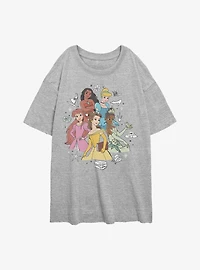 Disney Princesses Dream Team Assemble Womens Oversized T-Shirt