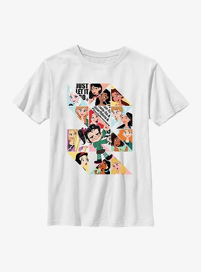 Disney Wreck It Ralph Comfy Princess Grid Youth T-Shirt