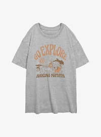Disney The Lion King Dsny Go Explore Womens Oversized T-Shirt