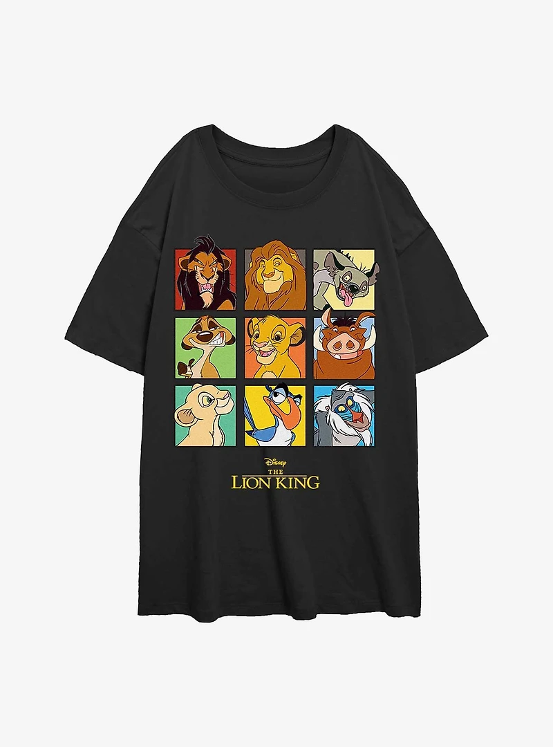 Disney The Lion King Portraits Womens Oversized T-Shirt