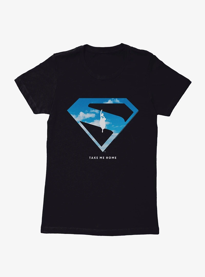 DC Superman Fly Up Womens T-Shirt