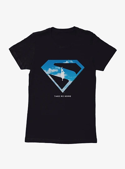 DC Superman Fly Up Womens T-Shirt