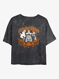 Disney Villains Lets Get Wicked Mineral Wash Womens Crop T-Shirt
