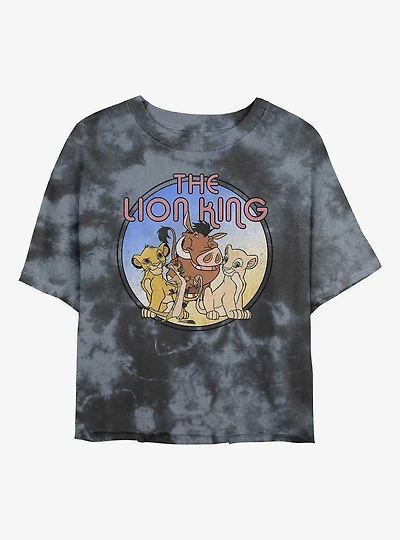 Disney The Lion King Group Tie-Dye Womens Crop T-Shirt